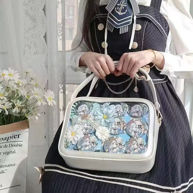 【甄选好料】学院痛包单肩软妹ins制服包日系JK百搭简约PU吧唧斜