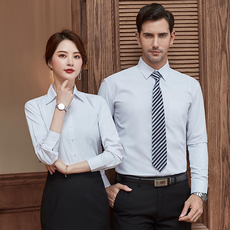 高端衬衫工作服定制绣log