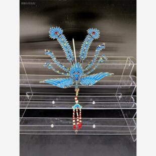 绣片点绸头饰新款单尾偏凤越剧舞台头饰花旦小姐百搭发饰古装汉服