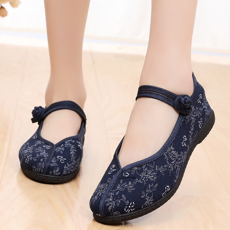 老北京小碎花布鞋休闲平底工作鞋民族风广场舞蹈鞋妈妈鞋女单鞋子,女鞋,传统布鞋,淘宝优惠券,粉丝福利购,淘宝优惠卷