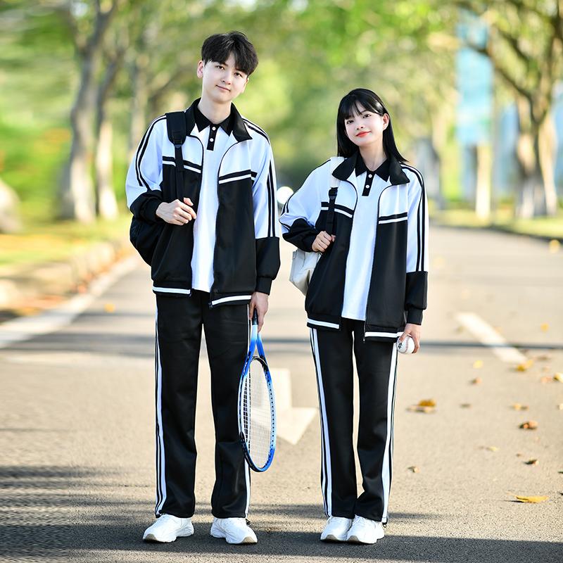 初中班服三件套学院风黑