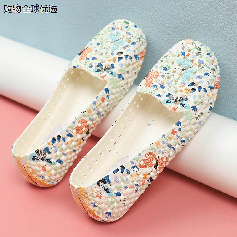 包头凉鞋女夏季平底镂空塑料护士鞋软底透气防滑洞洞鞋防水沙滩鞋