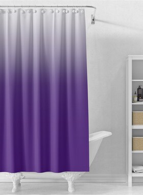 极速Peva Shower Curtain Fashion PDlain Gradient Shower Curta