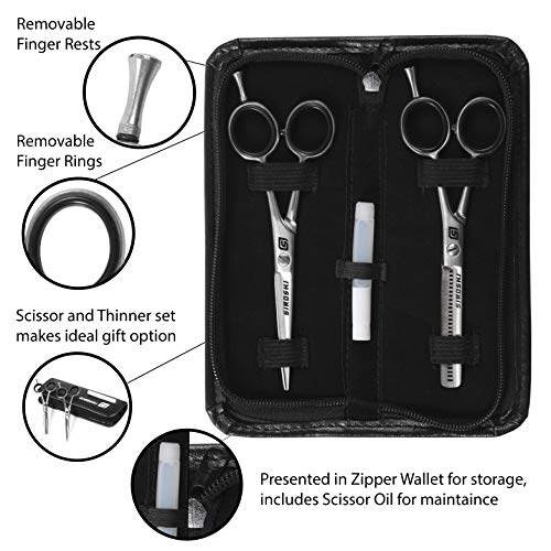 极速Siroshi Hair Styling/Cutting ScissoJr + Thinner Set - Pr