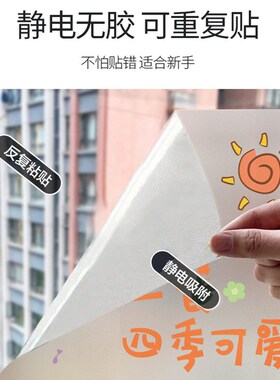 新品厨房玻璃推拉k门贴纸防油防水自粘透光不透明窗户贴膜遮光窗