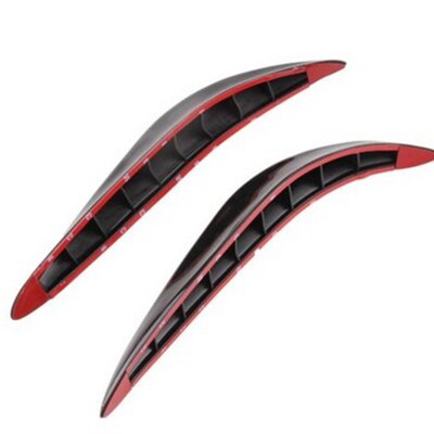 新品2Pcs/lot Black Soft Plastic Decorative Trim CarW Bumper