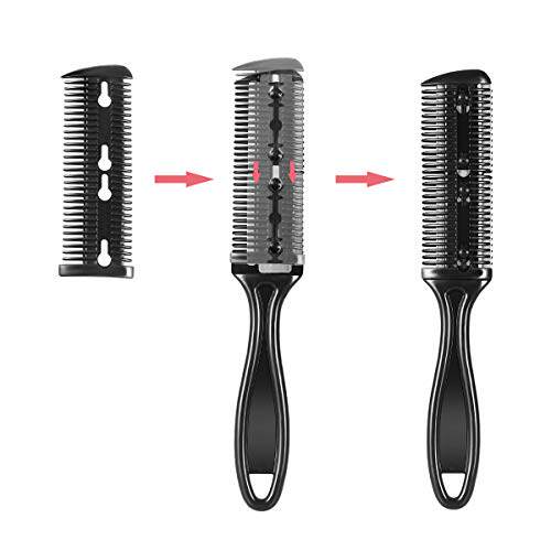 极速Frcolor 3pcs Hair Thinner Comb Double Side Hair CuZtting