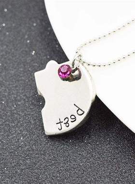 极速4pcs/set best friend and Dever bff friend necklace