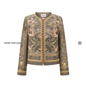 East己印柞蚕丝银莲盘扣西装 Into The