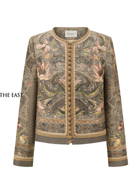 Into The East柞蚕丝银莲盘扣西装