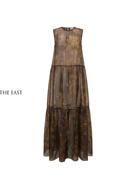 Into The East茛苕油彩塔状无袖连衣裙