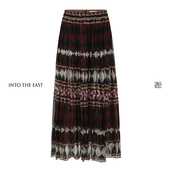 Into The East己印桑蚕丝几何纱半裙