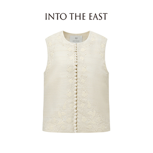 Into The East己印绣花手工盘扣马甲