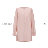 Into The East己印香槟粉圆领长上衣