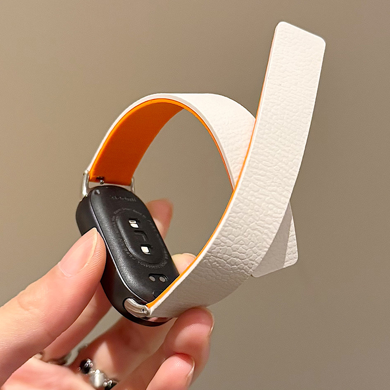 【升级官款磁吸】新款适用小米手环10高级感9手环磁吸表带手环8荔枝纹硅胶nfc版简约便捷夏季运动腕带男女款