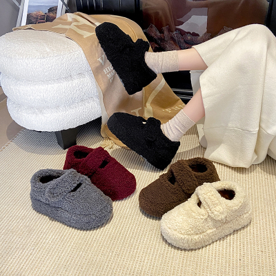冬季厚底增高毛毛拖鞋