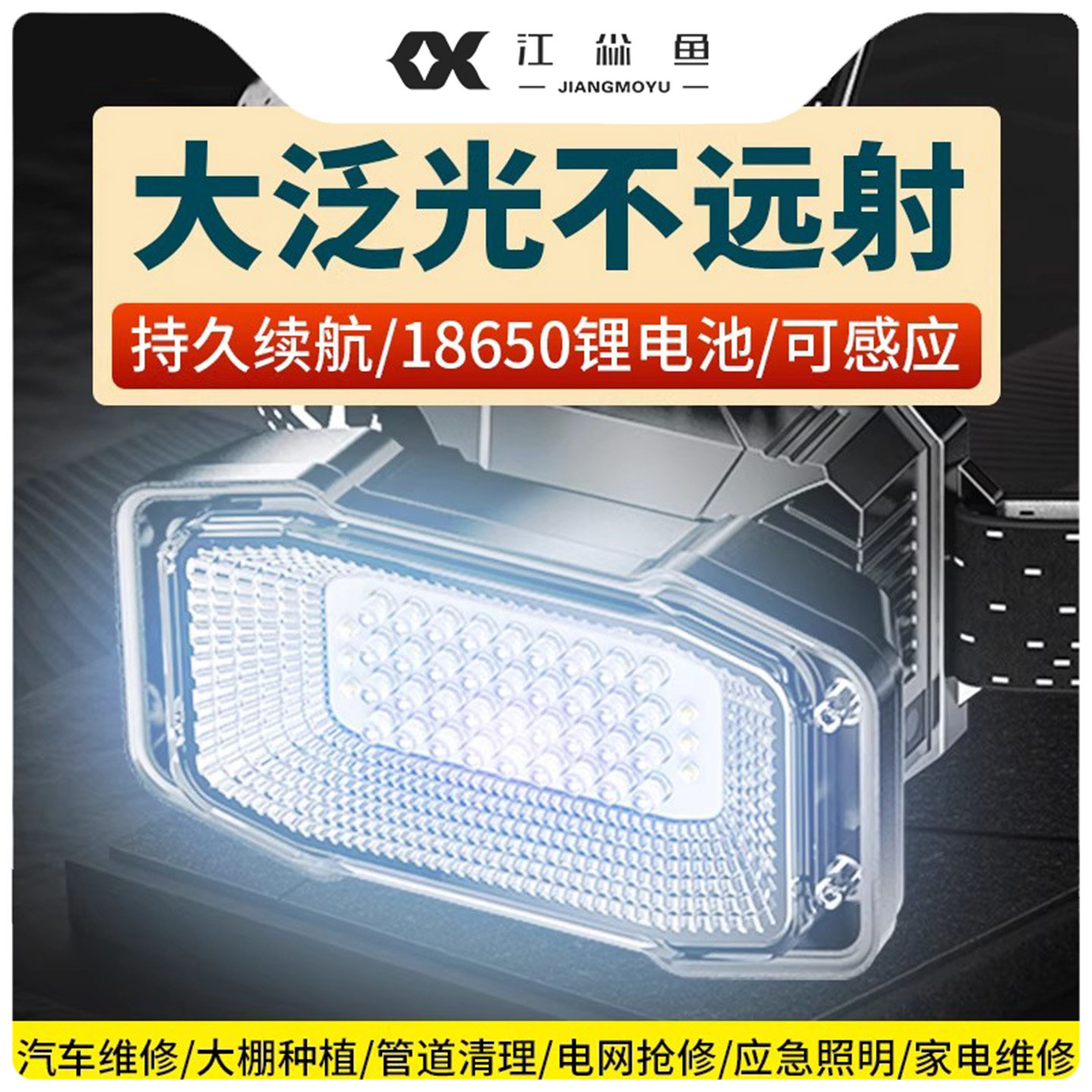 大泛光头灯2026新款强光超亮充电户外赶海头戴式钓鱼专用感应散光
