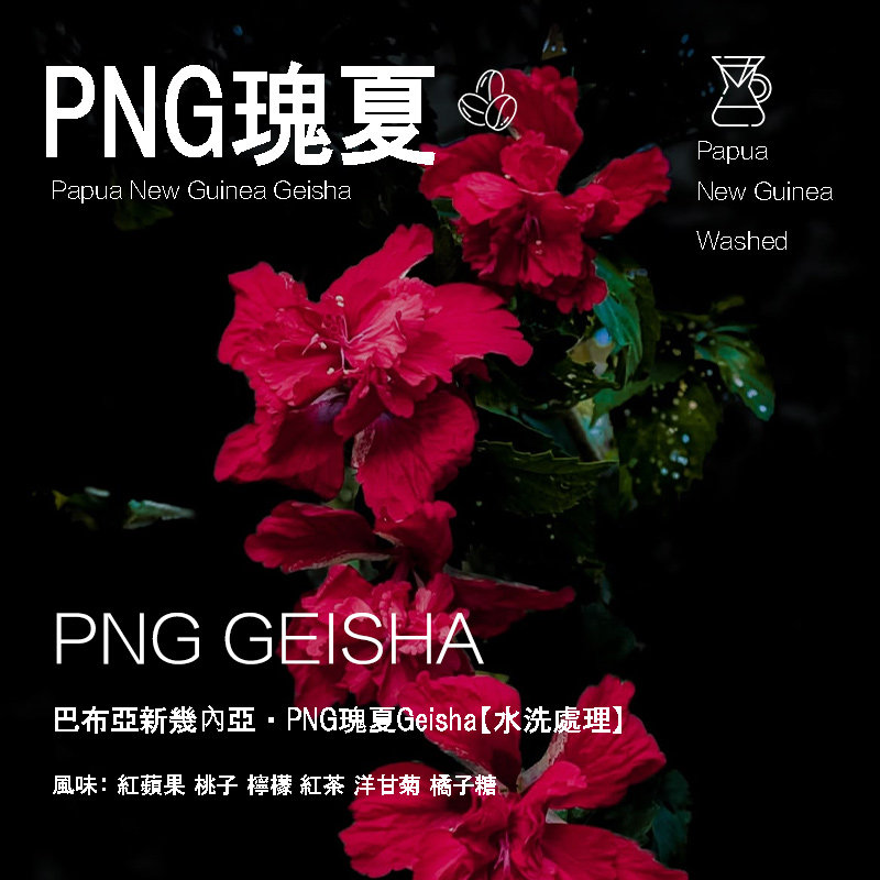 PNG瑰夏水洗手冲单品咖啡豆