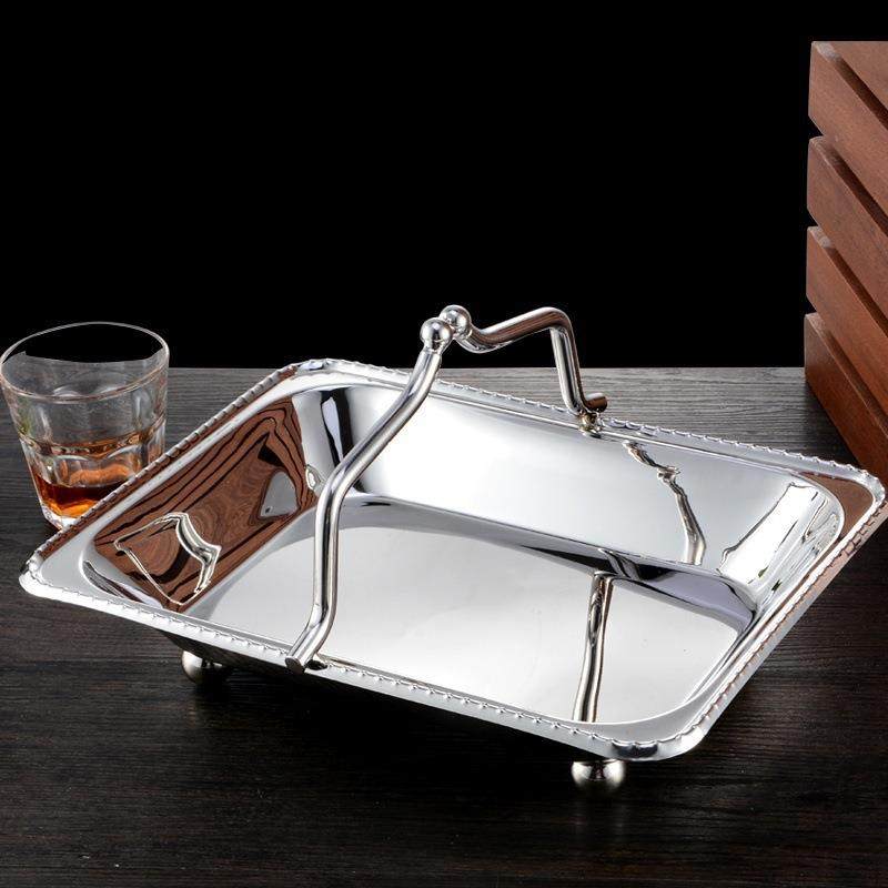 酒店酒吧不锈钢毛巾筐毛巾托盘果盘KTV不锈钢毛巾篮 热毛巾放置篮