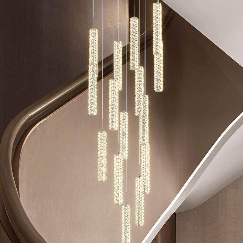 楼梯吊灯客厅灯复式别墅旋转长线吊顶LED现代简约楼中楼创意灯具,3C数码配件,USB灯,淘宝优惠券,粉丝福利购,淘宝优惠卷