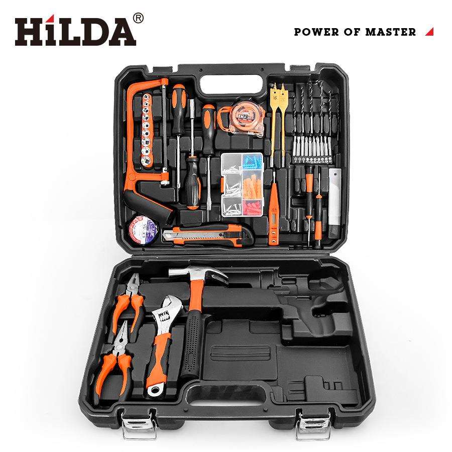 希尔达充电式锂电电钻套装跨境新款现货多功能电动工具冲击手电钻