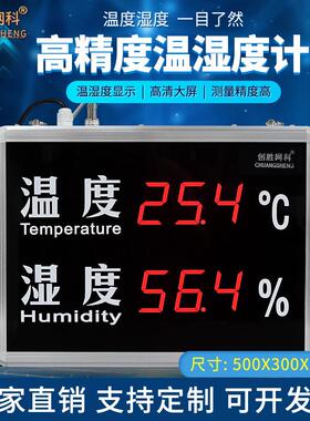 创胜网科温湿度计 CS-HT523A工业级高精准仓库温度湿度显示屏看板
