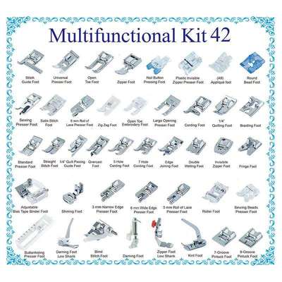 多功能家用缝纫机42种压脚套装Multifunctional Kit 42缝纫机配件