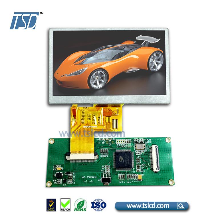 4.3寸TFT液晶屏 MCU接口 带SSD1963板子 500亮度 不带触摸lcd厂家