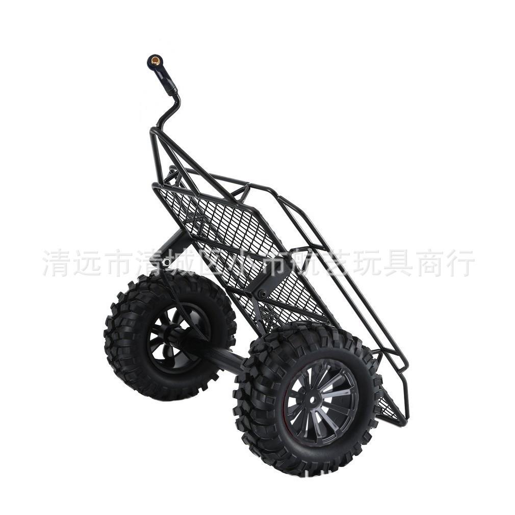 1/10攀爬车配件 金属小拖车后斗SCX10三代90046 TRX4 D90 CC01