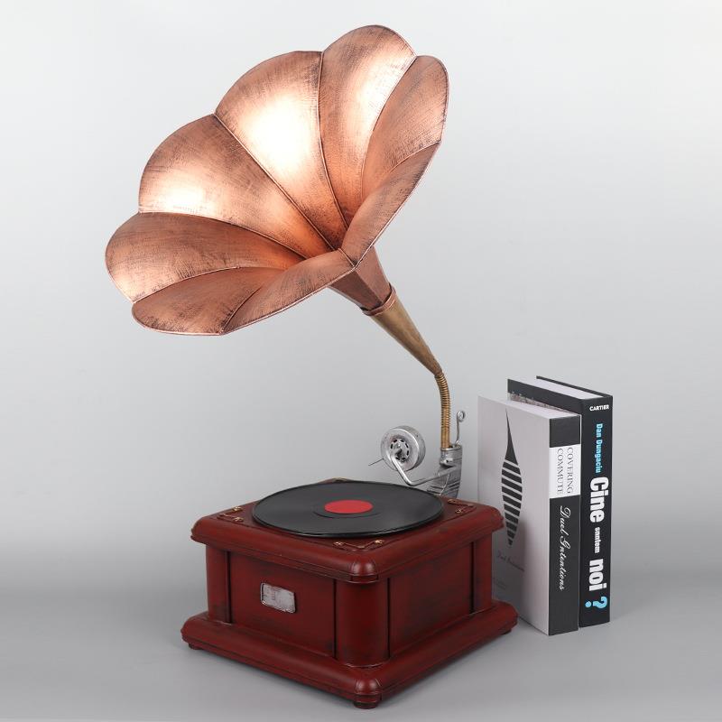 复古留声机模型摆件创意家居艺术品酒吧房间布置酒柜摆设装饰品