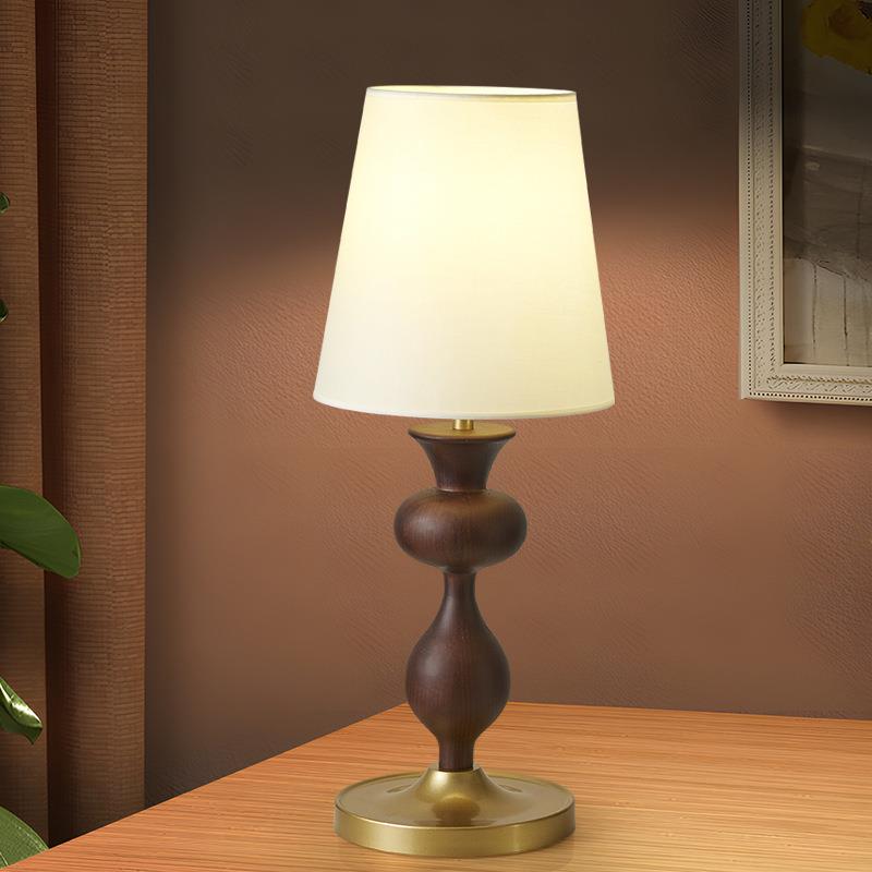 复古实木中古台灯新中式咤寂风设计师落地灯卧室客厅装饰LED灯具