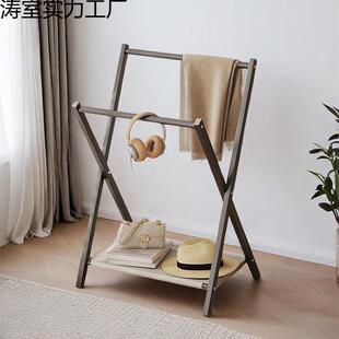 飘窗衣架落地窗台挂衣架可折叠卧室隔夜衣服收纳架挂裤架置物架