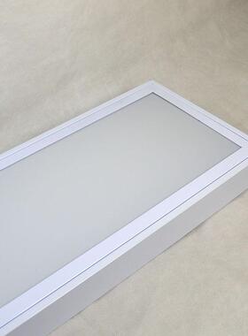 乳白胶片led灯盘T8双灯管300x1200mm明装led办公照明护眼节能