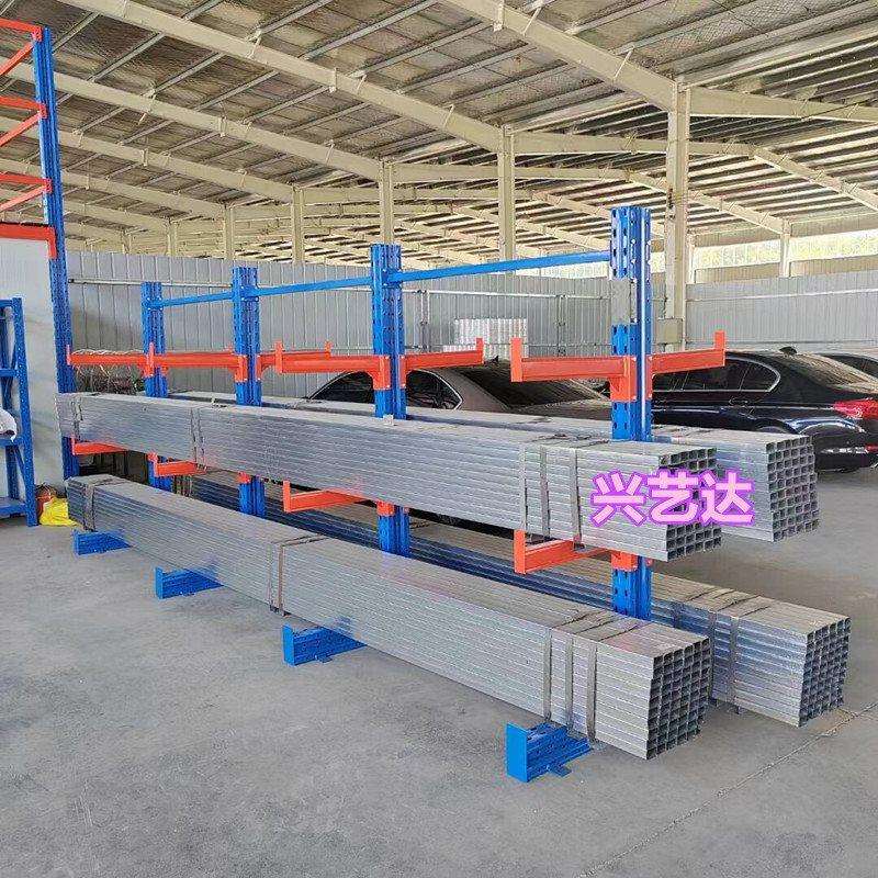 悬臂货架重型五金铝材型材管材放料架铜排布匹托臂式置物架单双面