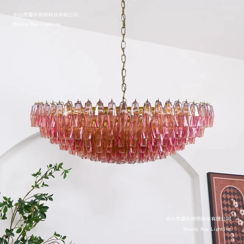 法式中古风轻奢穆拉诺客厅吊灯复古玻璃客厅卧室餐厅商铺别墅灯