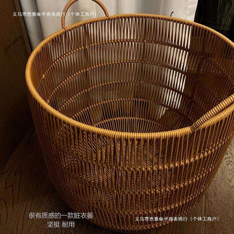 快递个脏衣篮新10玩具收纳筐藤编脏家用家的0仿脏衣篓衣服