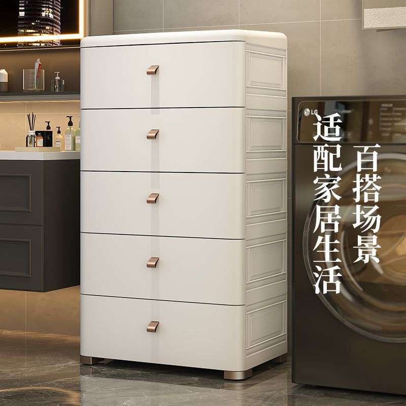 简易收纳柜衣服储物柜卧室床头柜家用厨房浴室窄缝置物架落地带轮