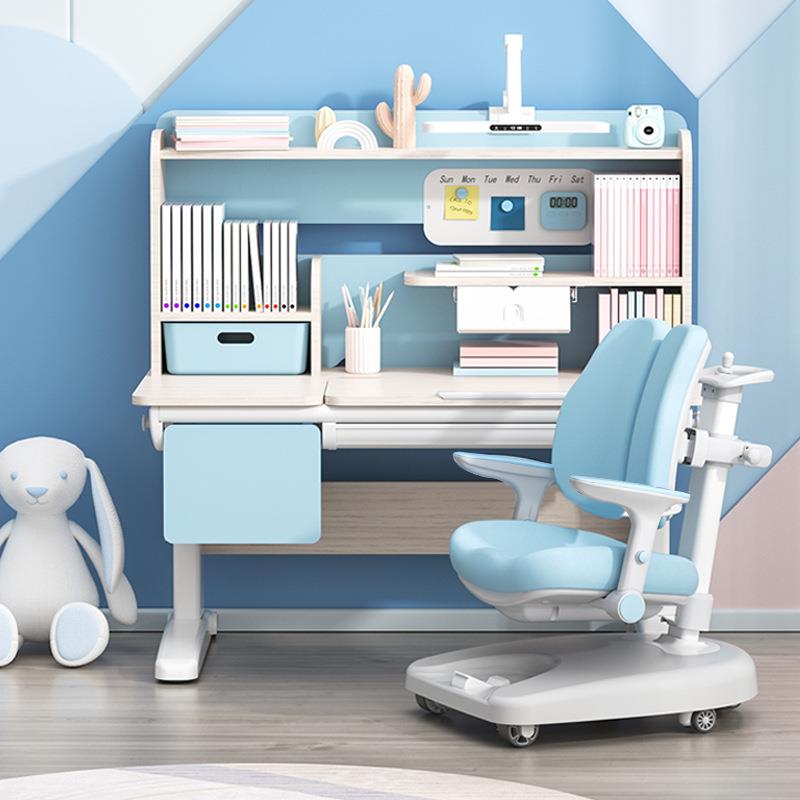 美嘉思儿童学习桌小学生书桌写字桌家用可升降桌子实木课桌椅套装