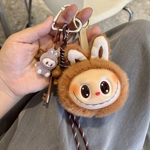 高级感拉bubu毛绒呲牙怪大头挂件包包挂件钥匙扣挂饰礼物送女生