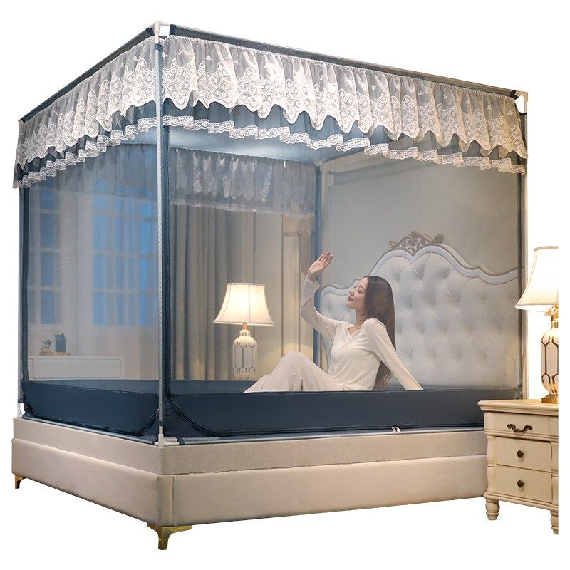 2024a新款蚊帐家用卧室防摔儿童床罩免安装蒙古包婴儿防止掉床高