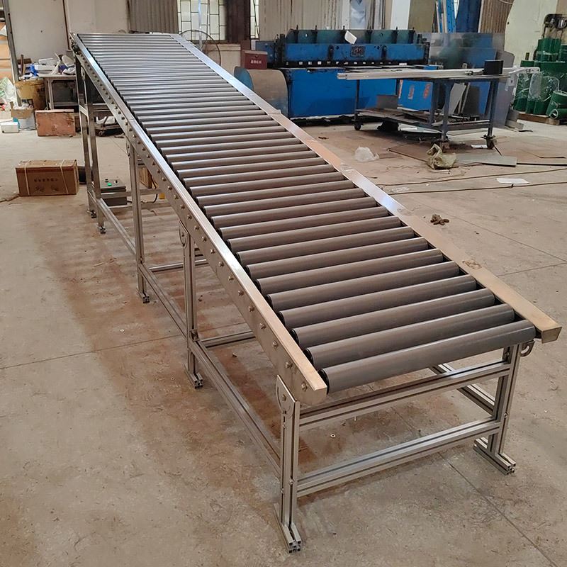 现货新品手推包胶滚j筒输送机装车卸货神器小型传送机无动力滚筒