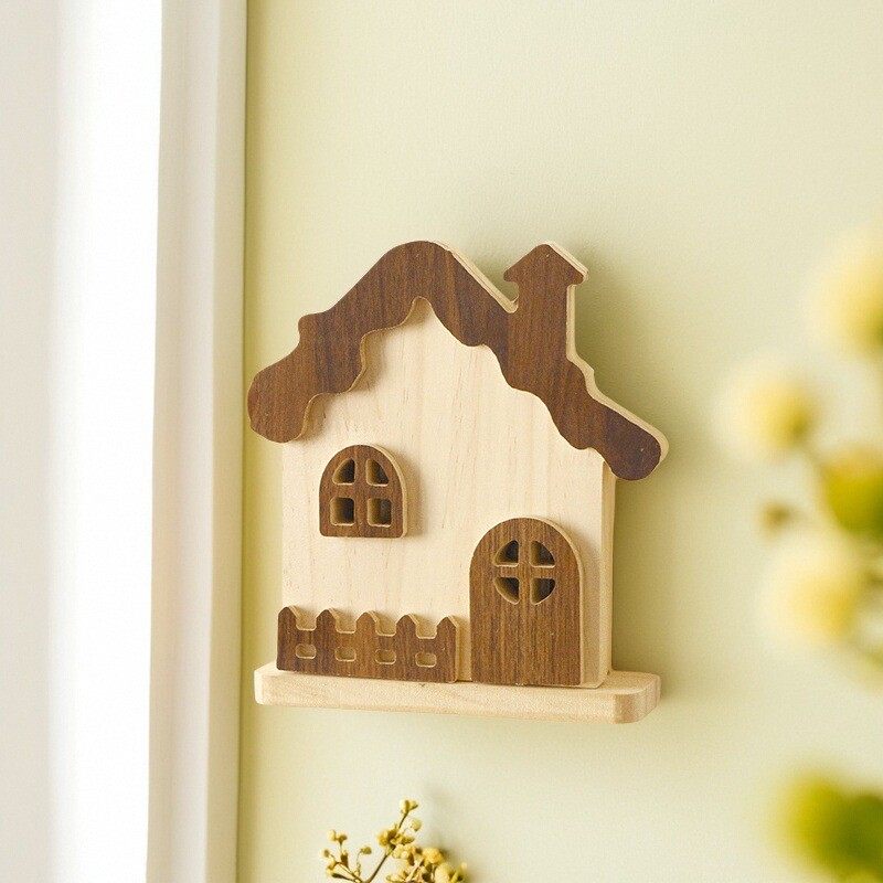 实木小木屋开关插座遮挡装饰框