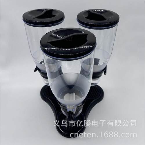 跨境 Cereal dispenser 三桶麦片机 可旋转 五谷杂粮 保鲜收纳罐