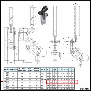 汽车检具夹钳 工装 夹具 博工快速夹钳 焊接压紧器 701
