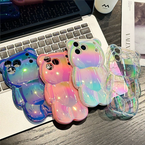 极光可爱立体小熊适用iPho