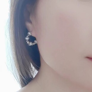 【货品清仓】925纯银珍珠气质感高级时尚法式小众轻奢耳环包邮