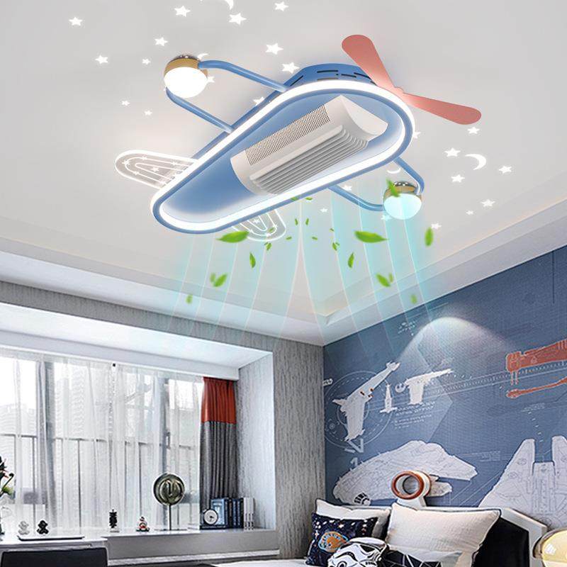 儿童房间灯无叶风扇灯男女孩卧室全光谱护眼节能LED飞机吸顶灯,电子元器件市场,其它元器件,淘宝优惠券,粉丝福利购,淘宝优惠卷