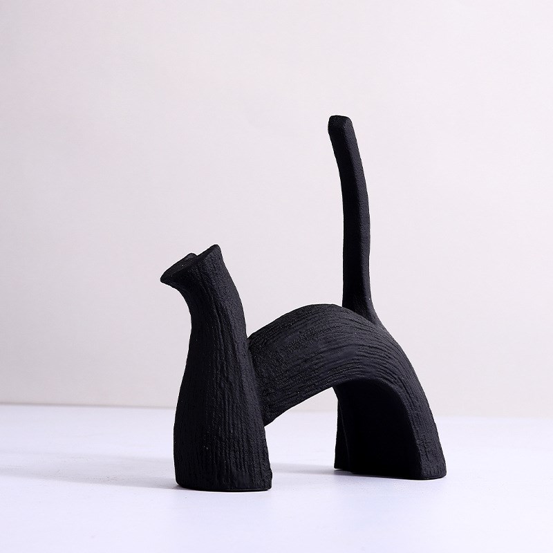现代简约抽象动物摆件客厅卧室玄关桌面样板间轻奢摆设软装饰雕塑