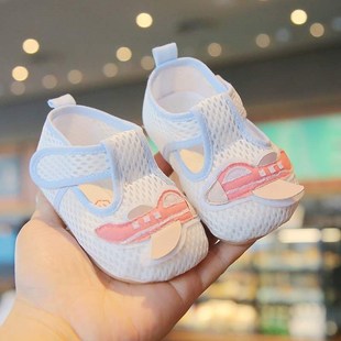 新品 公主一小s寶寶涼鞋 軟底布鞋 網面春夏女寶室內學步 1歲2嬰兒鞋