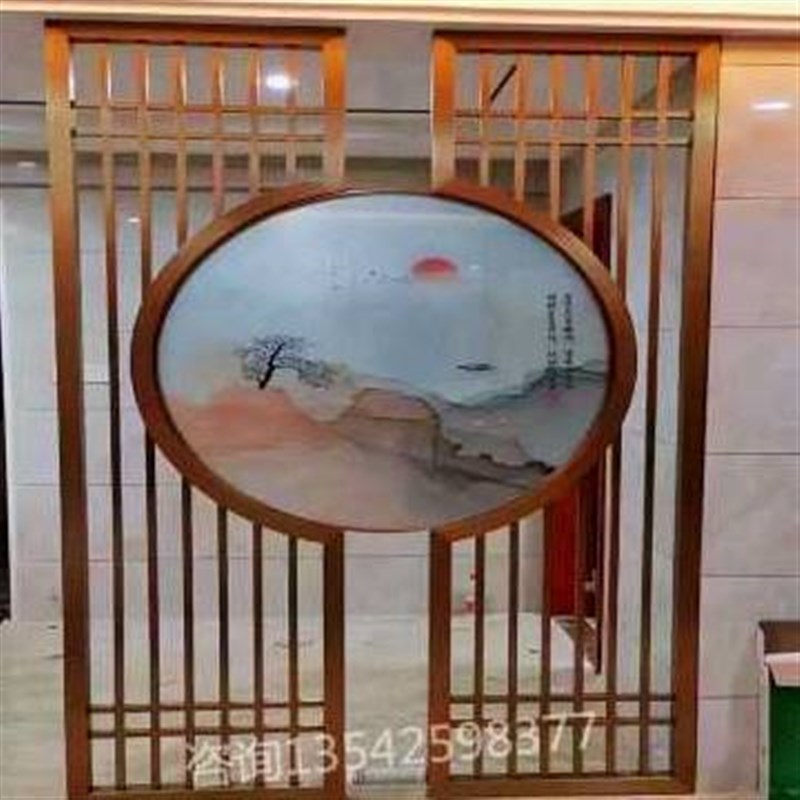 爆品户内外不锈钢隔断镂空背景D墙酒店 餐厅售楼部场景屏风